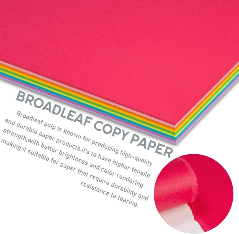 Magecubiku Colored Copy&Print Paper 8.5X11 Inches,180 Sheets 9 Colors Rainbow A4 Printer Paper 20 lb/90GSM Colored Origami Paper for Cutting DIY Kids Art Craft - Image 5